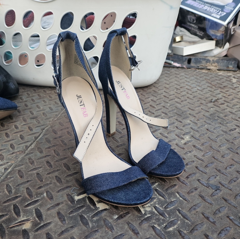 JustFab Women's Blue Heels